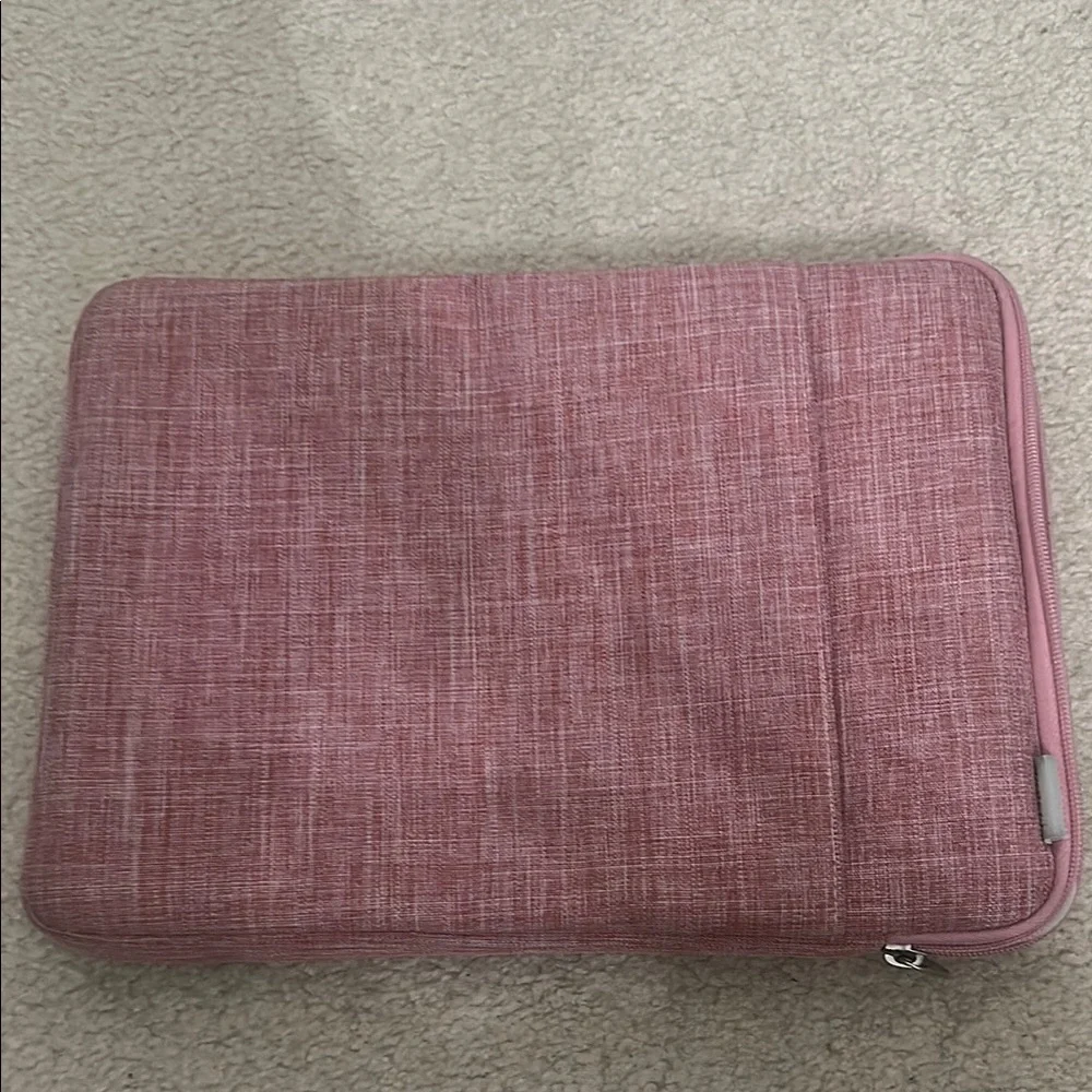 Pink Red 13 inch Laptop Sleeve with Zipper compartment Mac air
